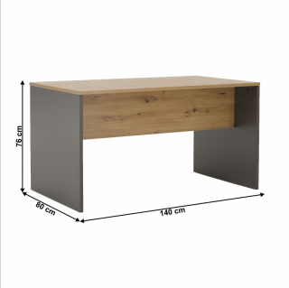 Písací stôl, grafit/dub artisan, RIOMA NEW TYP 11 obr-1