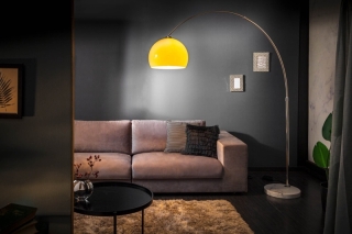 LuxD 16773 Dizajnová stojanová lampa Arch oranžová Stojanové svietidlo