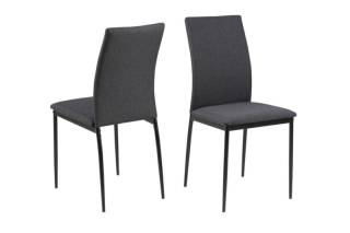 Dkton 22906 Dizajnová jedálenská stolička Midena, sivá