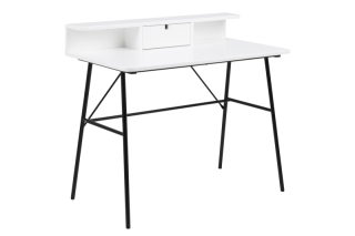 Dkton Dizajnový písací stôl Nava 100 cm, biely