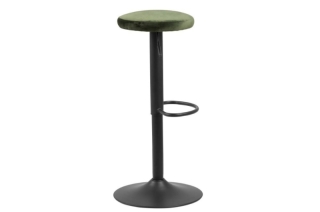 Dkton Moderná barová stolička Nenna, čierna-lesno zelená