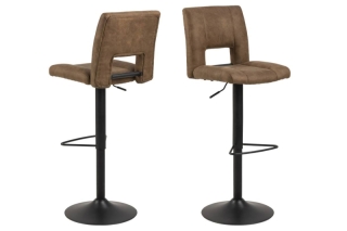 Dkton Dizajnová barová stolička Nerine, svetlo hnedá a čierna
