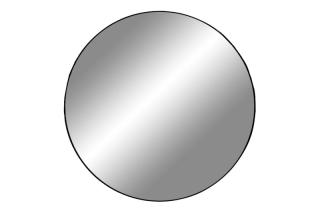 Norddan Dizajnové okrúhle zrkadlo Cara s čiernym rámom  5 cm x 100 cm 24159