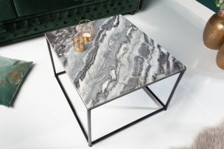 LuxD Dizajnový konferenčný stolík Factor 50 cm mramor sivý