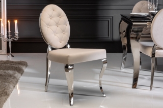 LuxD 25365 Dizajnová stolička Rococo II béžová