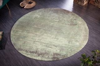LuxD Dizajnový okrúhly koberec Rowan 150 cm zeleno-béžový