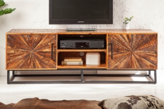 LuxD Dizajnový TV stolík Yadira 145 cm hnedé mango