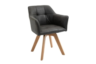 LuxD 26742 Dizajnová otočná stolička Galileo antik sivá
