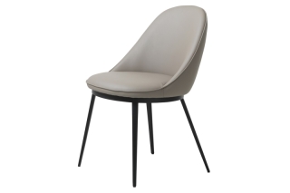 Furniria 28538 Dizajnová jedálenská stolička Danika taupe ekokoža