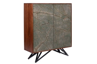 LuxD Dizajnová vysoká komoda Quillon 120 cm prírodný kameň