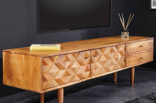 LuxD Dizajnový TV stolík Halia Honey 145 cm akácia