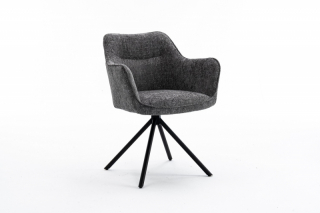 LuxD 28989 Dizajnová otočná stolička Rahiq sivá
