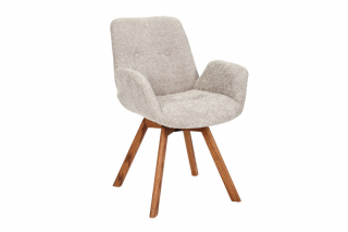 LuxD 28997 Dizajnová otočná stolička Yanisin béžová