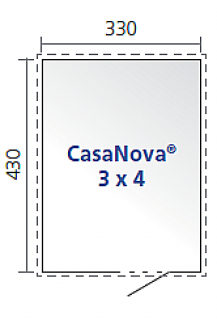 Biohort Záhradný domček BIOHORT CasaNova DUO 330 x 430 (tmavo sivá metalíza) orientace dverí vľavo obr-4