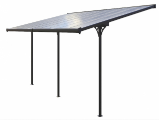 Pergola 557 x 305 cm (čierna + šedý polykarbonát) obr-1