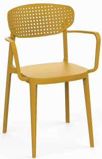 Plastová stolička s podrúčkami OSLO (rôzne farby) nílska zelená obr-3