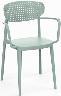 Plastová stolička s podrúčkami OSLO (rôzne farby) nílska zelená obr-4