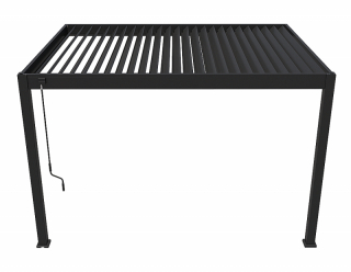 Záhradná hliníková pergola do steny 4x3 m (antracit) obr-1