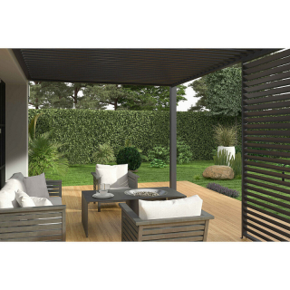 Záhradná hliníková pergola do steny 4x3 m (antracit) obr-4