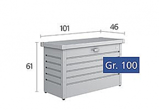 Biohort Vonkajší úložný box FreizeitBox 101 x 46 x 61 (sivý kremeň metalíza) obr-1