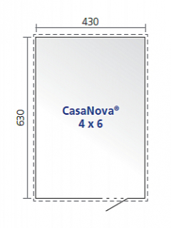 Biohort Záhradný domček BIOHORT CasaNova 430 x 630 (strieborná metalíza) orientace dverí vľavo obr-2