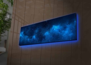 ASIR Obraz na plátne GALAXIE s LED podsvietením 30 cm