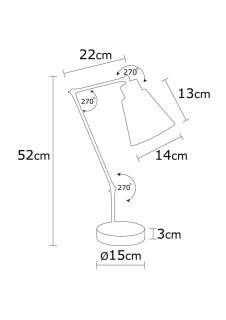 ASIR Stolná lampa MANAVGAT - N-598 biela obr-4