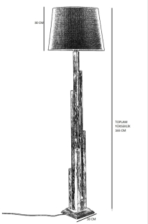 ASIR Stojacia lampa KULE hnedá čierna obr-4