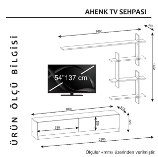 ASIR Obývacia stena AHENK biela obr-4